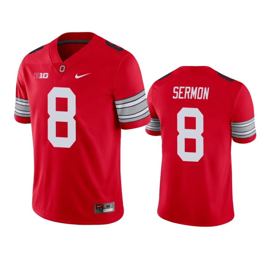 ohio state buckeyes trey sermon scarlet alumni football game jersey