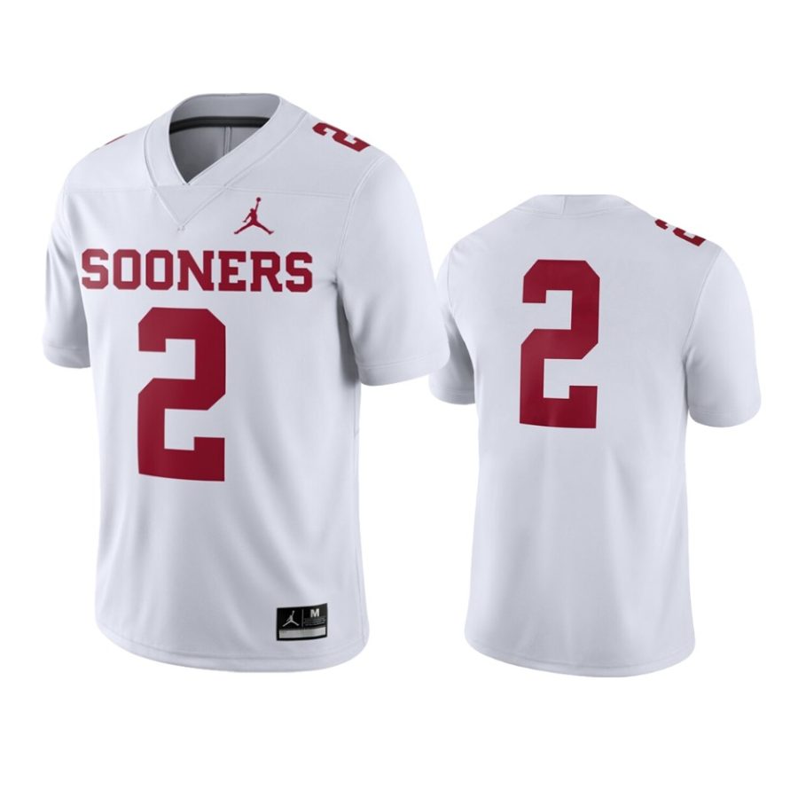 oklahoma sooners 2 white game jersey