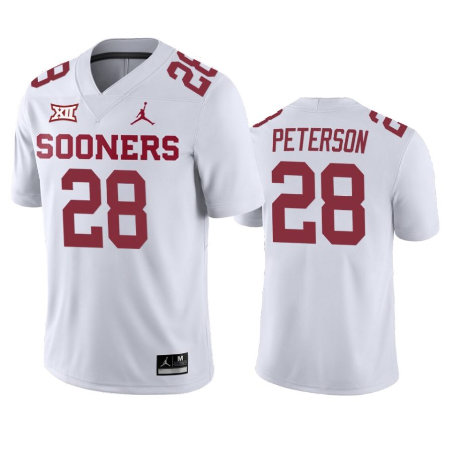 oklahoma sooners adrian peterson white game jersey