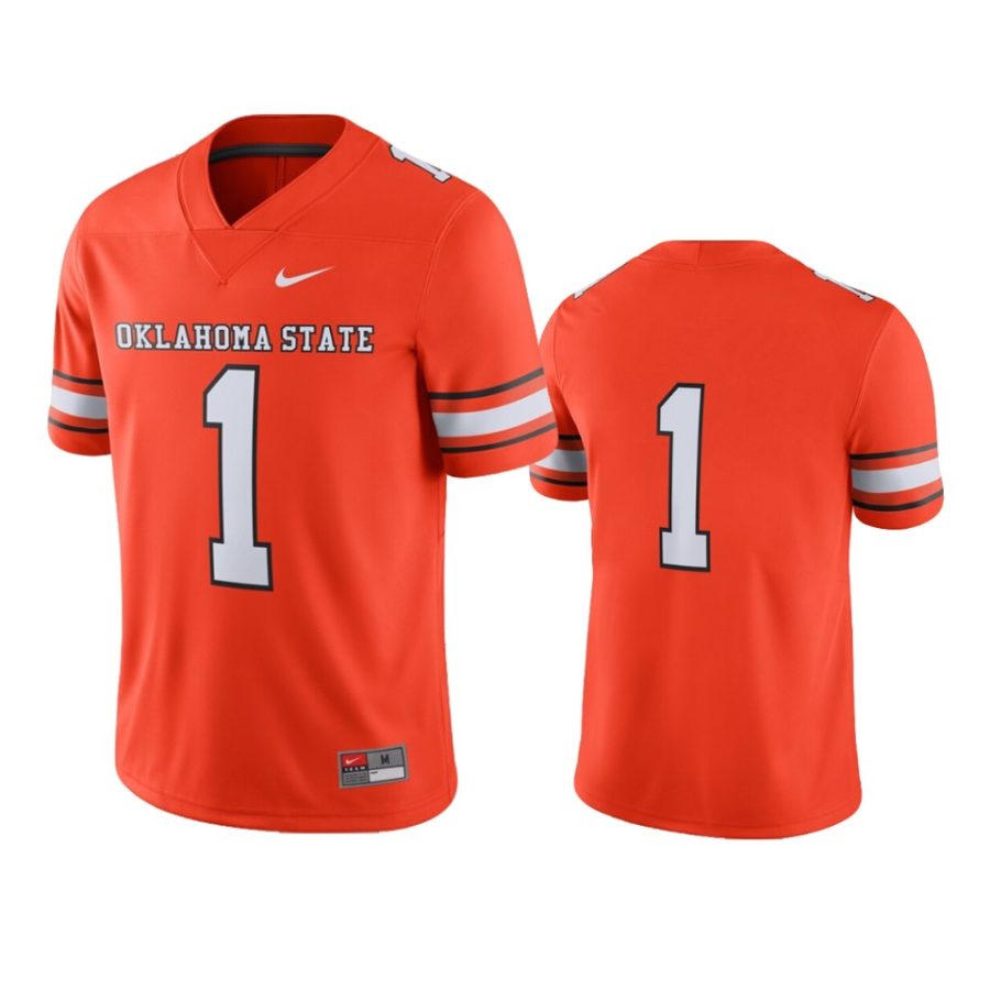 oklahoma state cowboys 1 orange game jersey