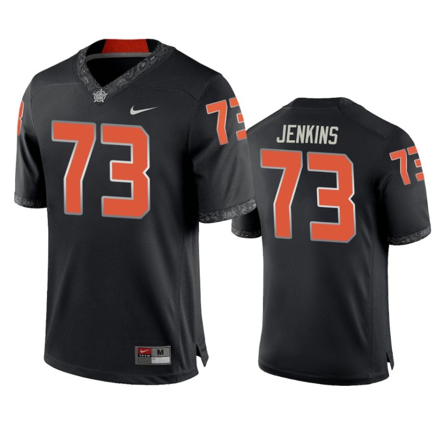 oklahoma state cowboys teven jenkins black game college football jersey