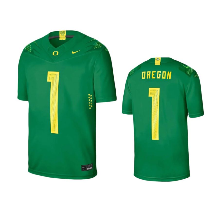 oregon ducks 1 green game jersey