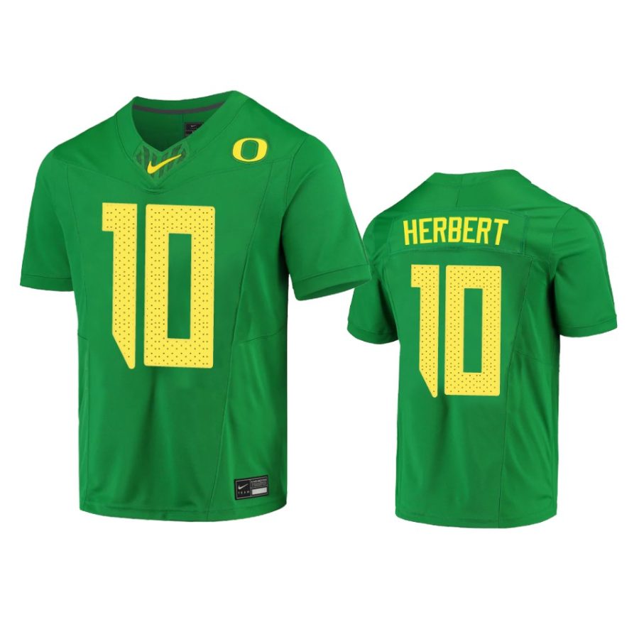 oregon ducks justin herbert green limited jersey