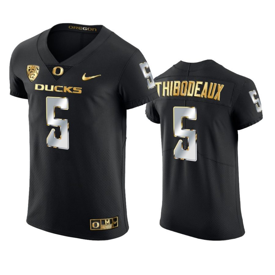 oregon ducks kayvon thibodeaux black champions golden edition jersey