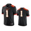 oregon state beavers 1 black game jersey