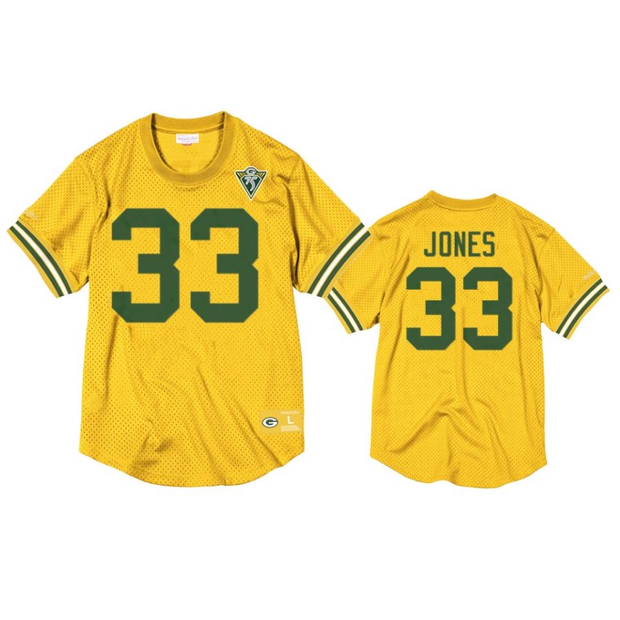 packers aaron jones gold throwback 75th anniversary jersey