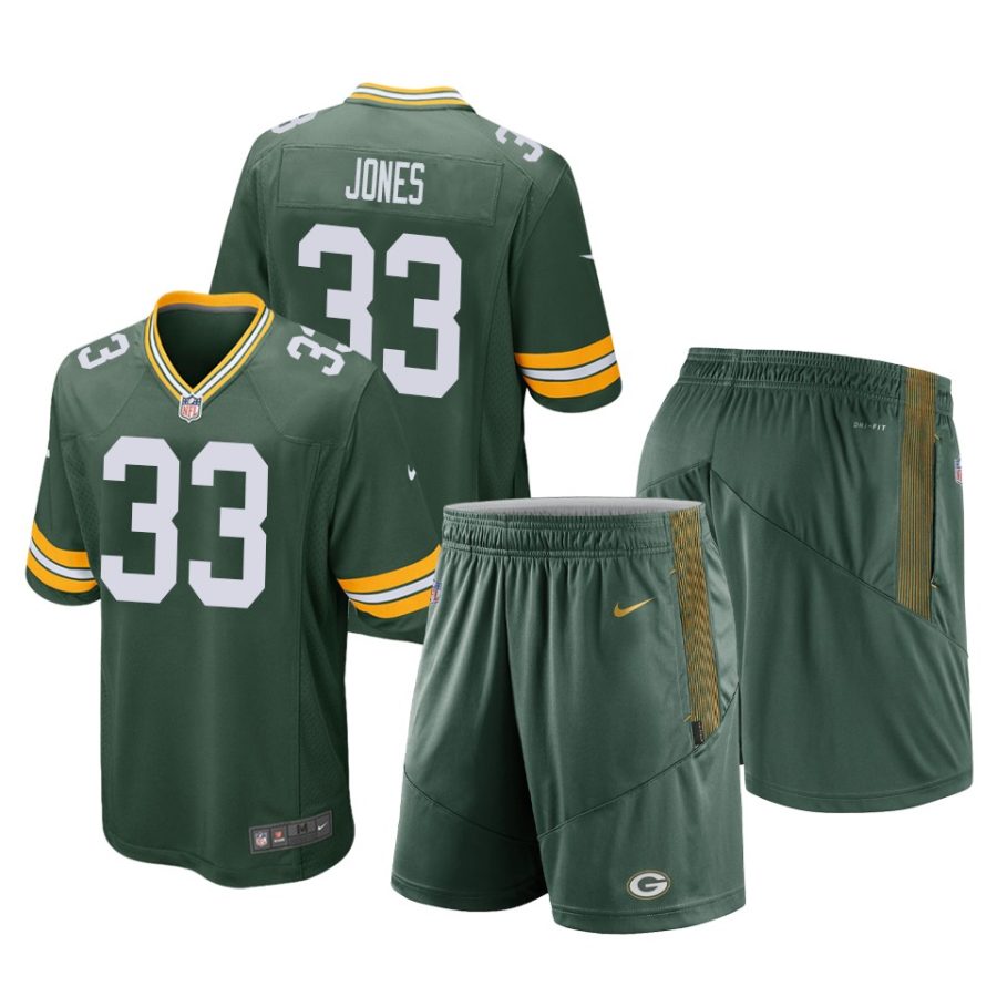 packers aaron jones green game shorts jersey