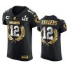 packers aaron rodgers black 2020 nfl mvp golden edition jersey