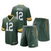 packers aaron rodgers green game shorts jersey