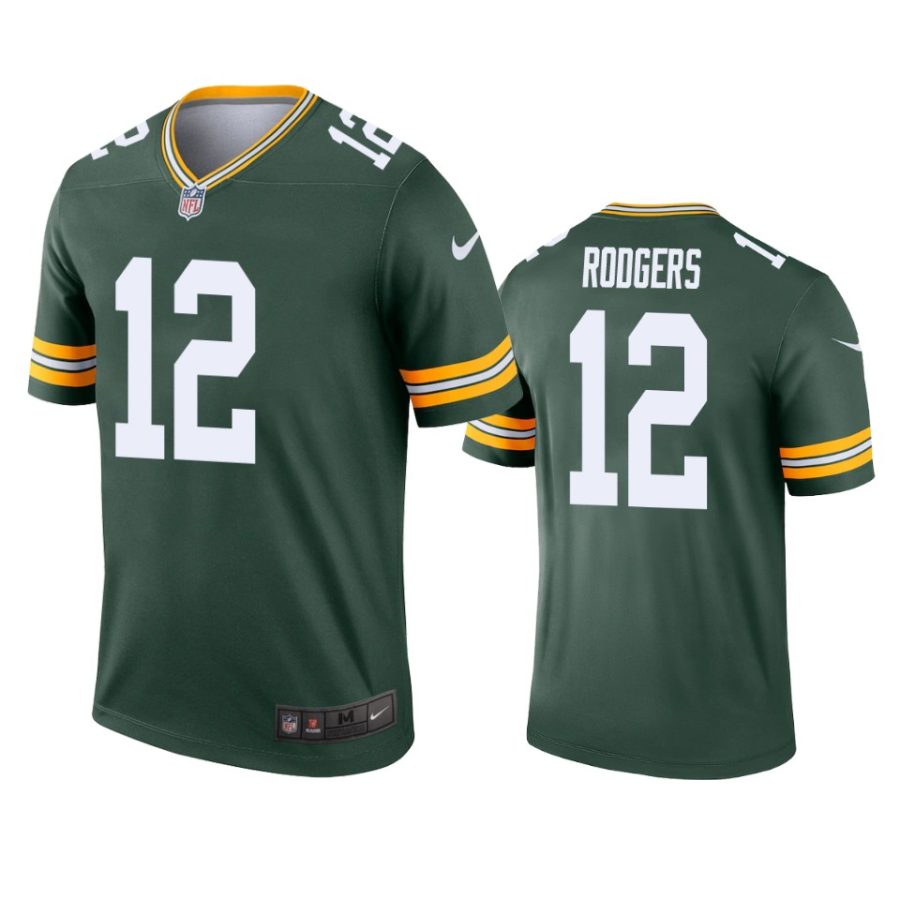 packers aaron rodgers green legend jersey