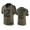 packers aaron rodgers olive limited 2021 salute to service jersey