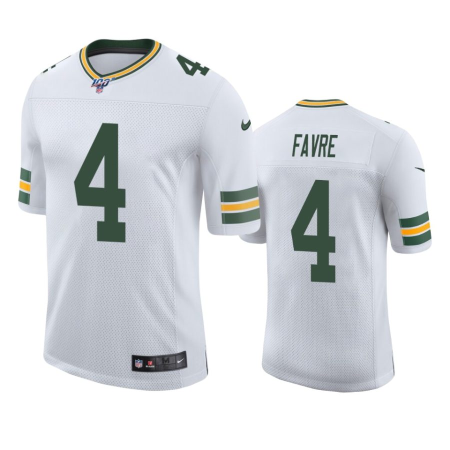 packers brett favre white limited 100th season jersey