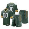 packers custom green game shorts jersey