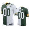 packers custom green white 2020 nfl playoffs split jersey