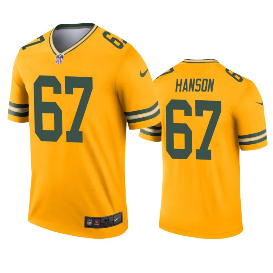 packers jake hanson gold inverted legend jersey