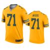 packers josh myers gold inverted legend jersey