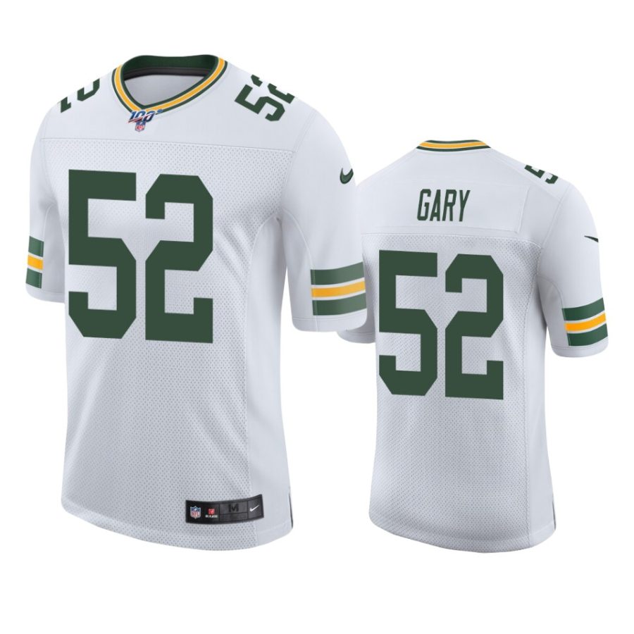 packers rashan gary white limited 100th season jersey