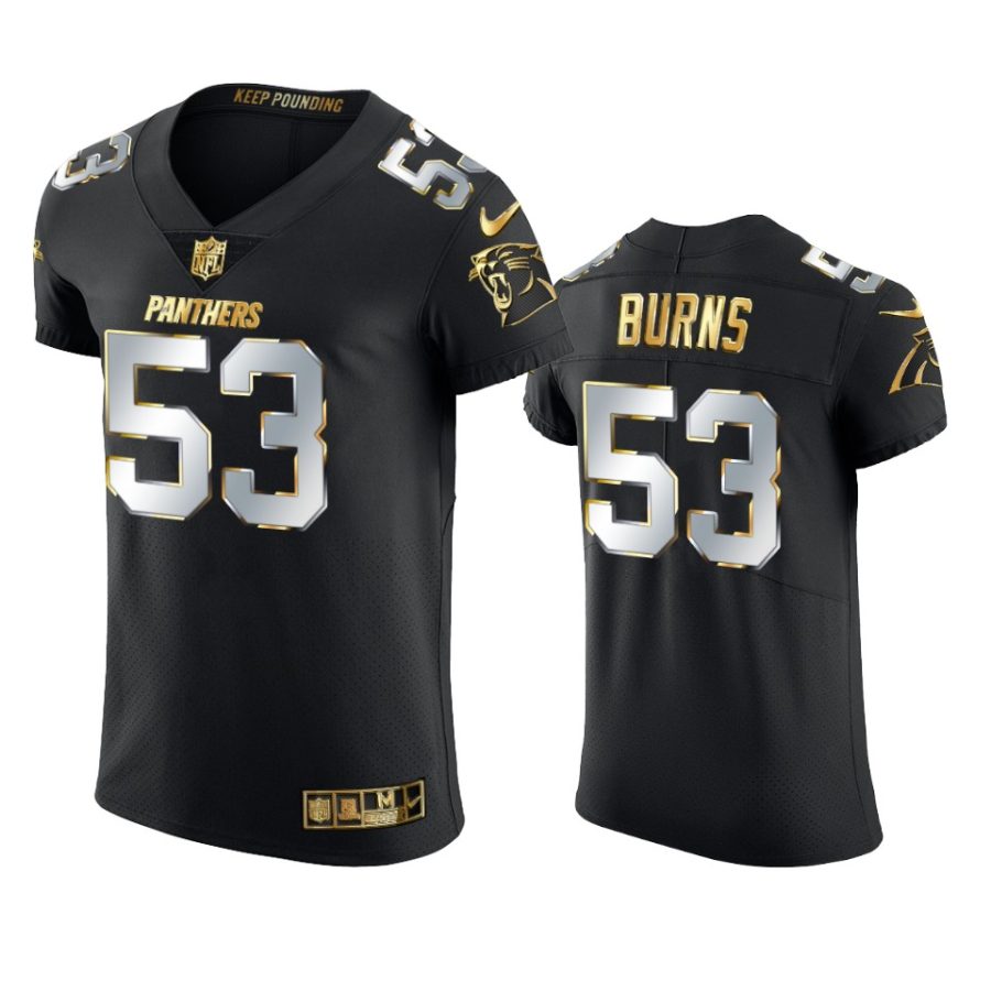 panthers brian burns black 2020 21 golden edition elite jersey