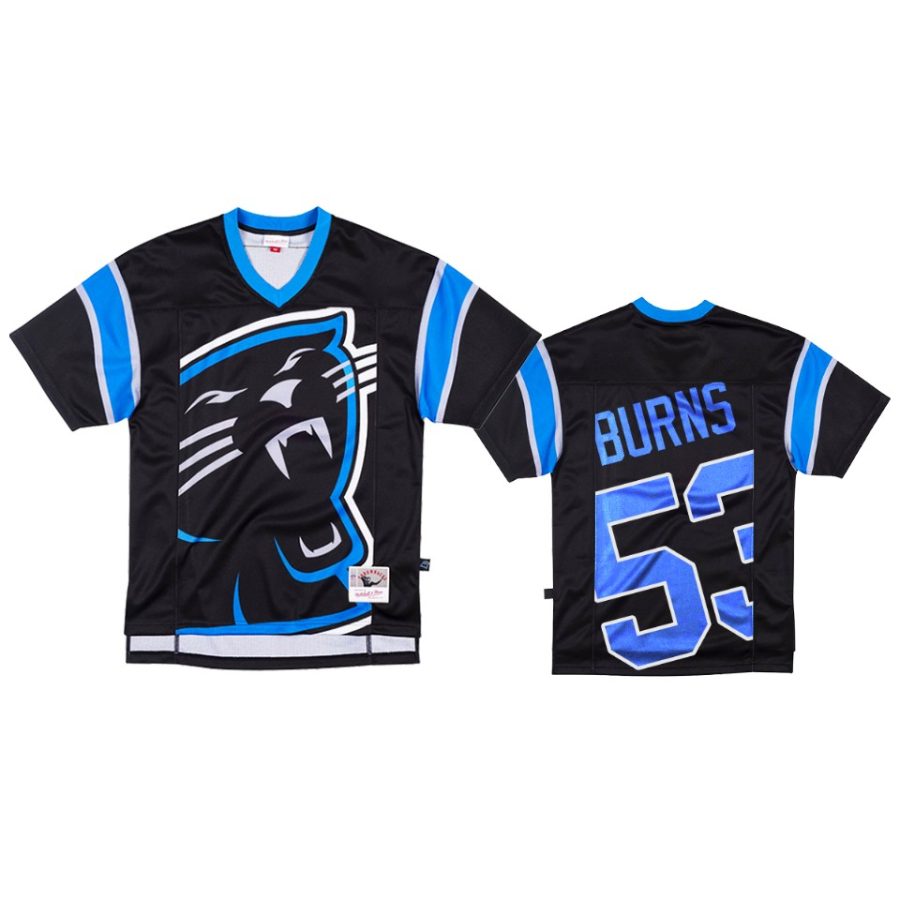 panthers brian burns black big face jersey