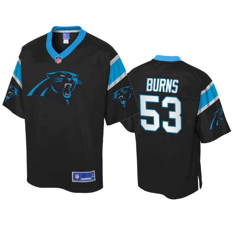 panthers brian burns pro line black icon jersey