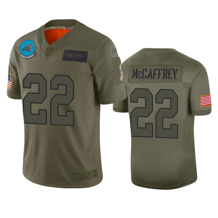 panthers christian mccaffrey camo limited 2019 salute to service jersey