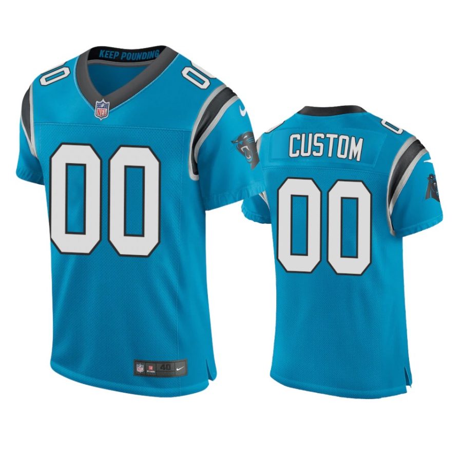 panthers custom blue vapor elite jersey