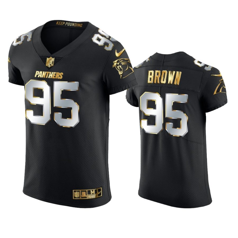 panthers derrick brown black 2020 21 golden edition elite jersey