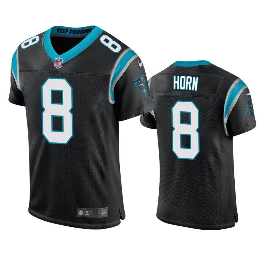 panthers jaycee horn black vapor elite jersey