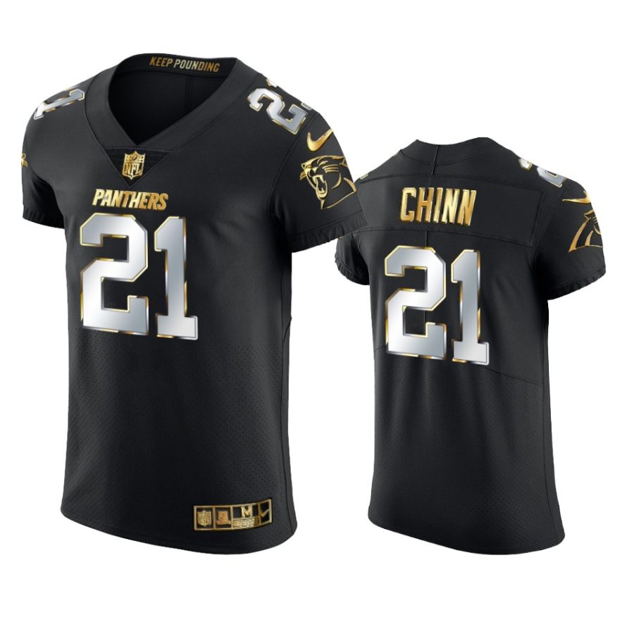 panthers jeremy chinn black 2020 21 golden edition elite jersey