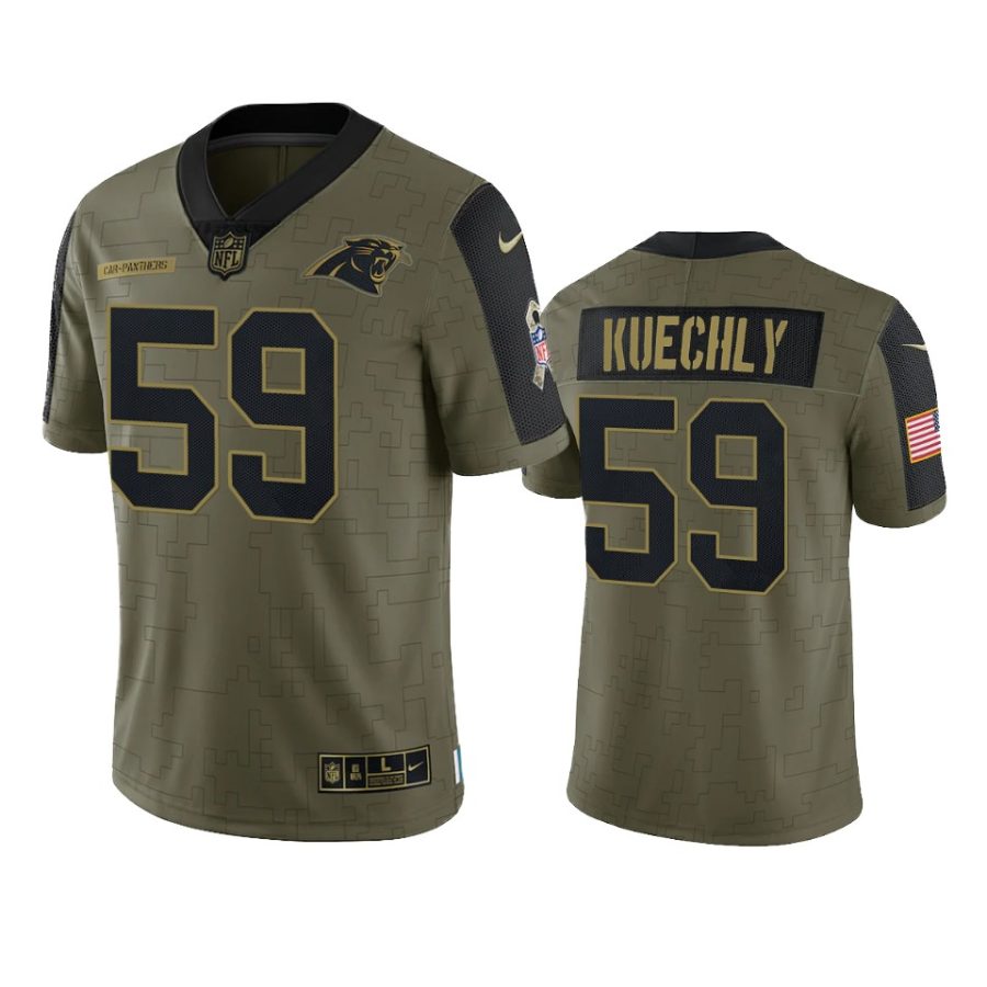 panthers luke kuechly olive limited 2021 salute to service jersey