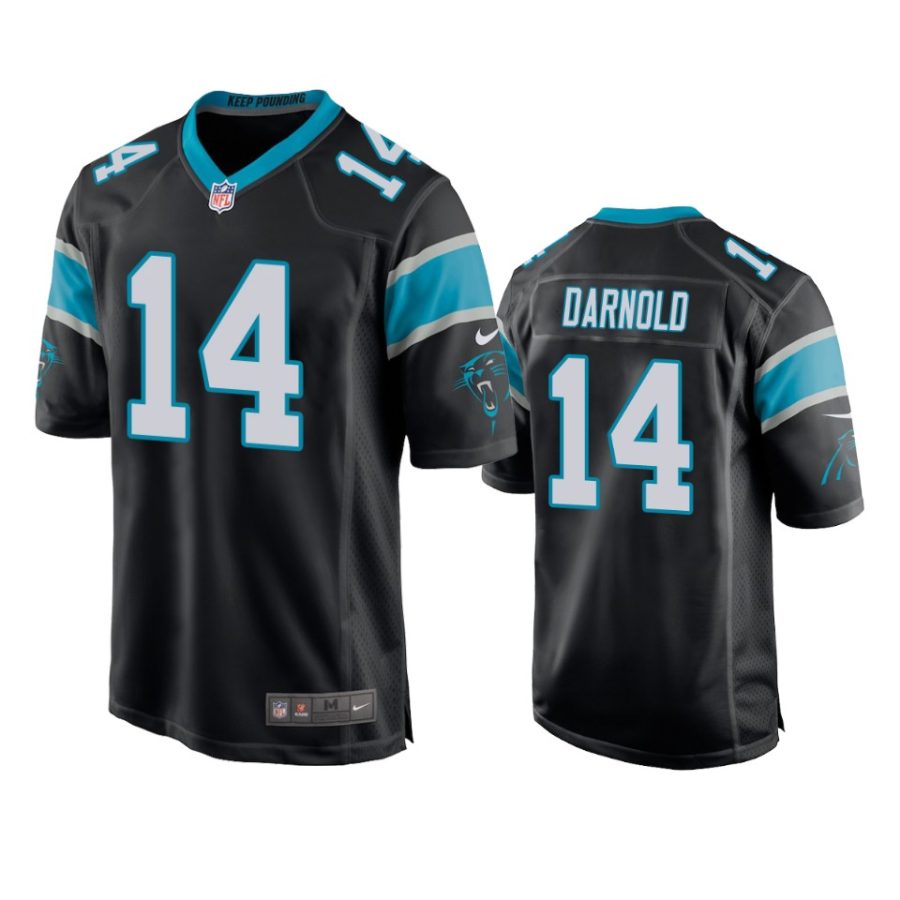 panthers sam darnold black game jersey