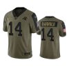 panthers sam darnold olive limited 2021 salute to service jersey