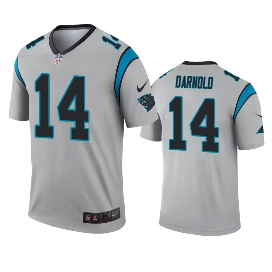 panthers sam darnold silver inverted legend jersey