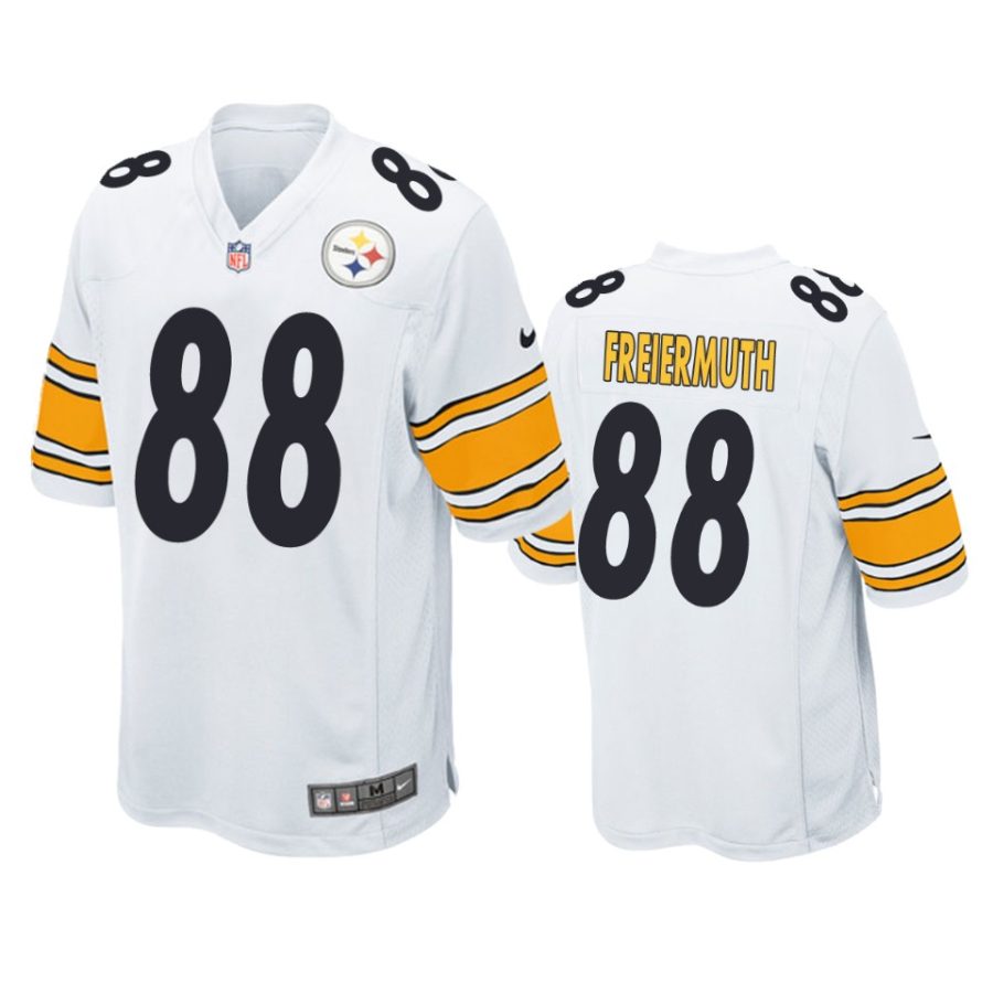 pat freiermuth steelers white game jersey