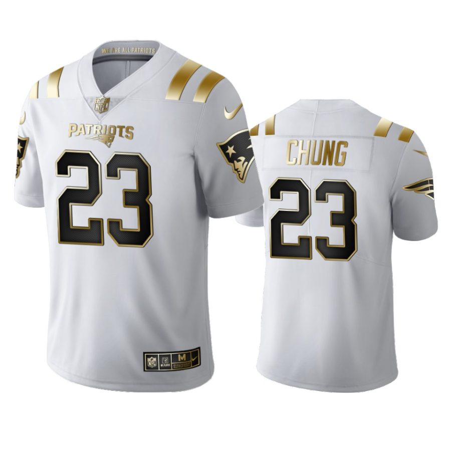 patrick chung patriots white golden limited jersey