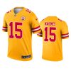 patrick mahomes chiefs 2021 inverted legend yellow jersey