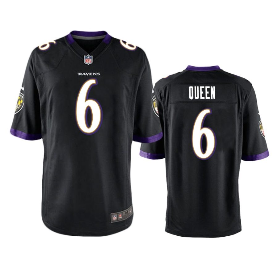 patrick queen ravens black game jersey