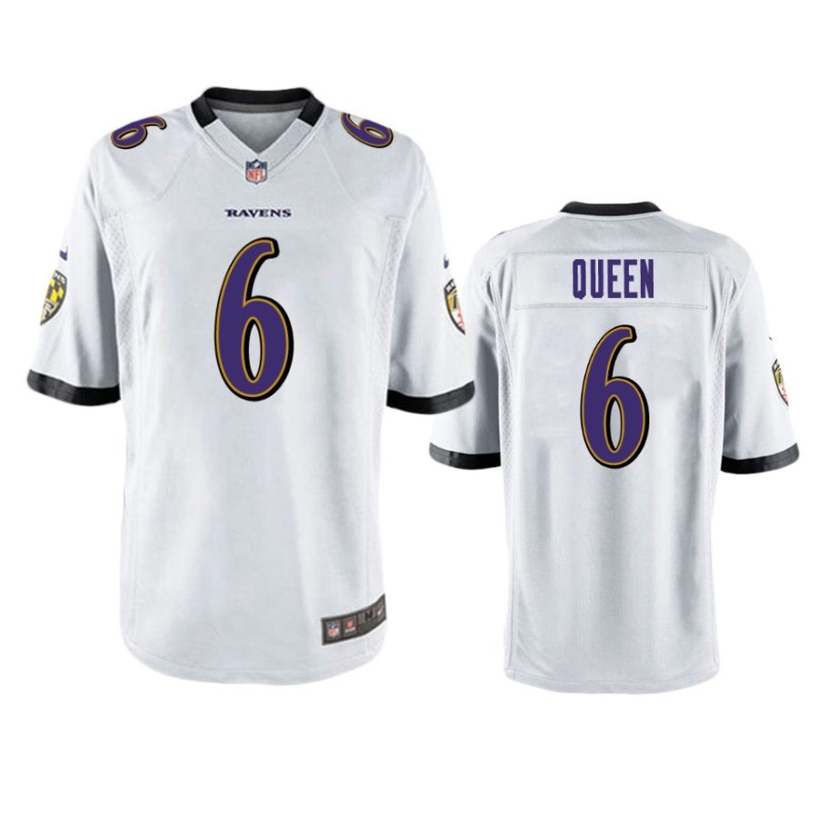 patrick queen ravens white game jersey