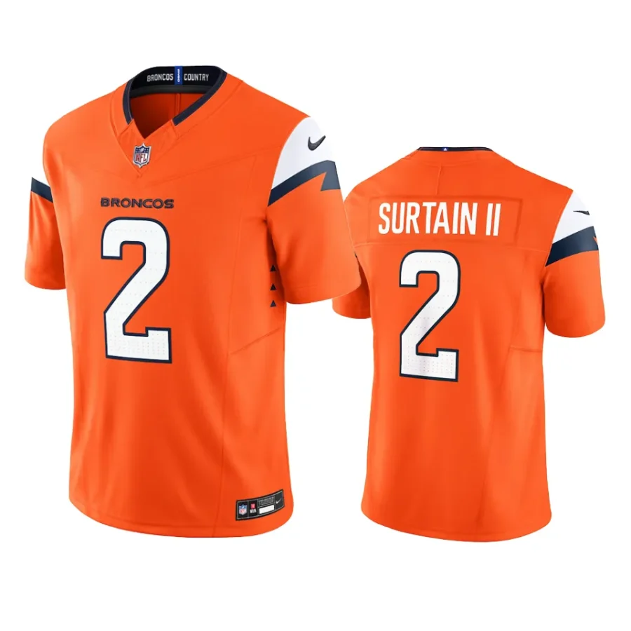 patrick surtain ii broncos jersey orange limited 2024 vapor f.u.s.e.