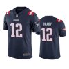 patriots 12 tom brady navy color rush limited jersey