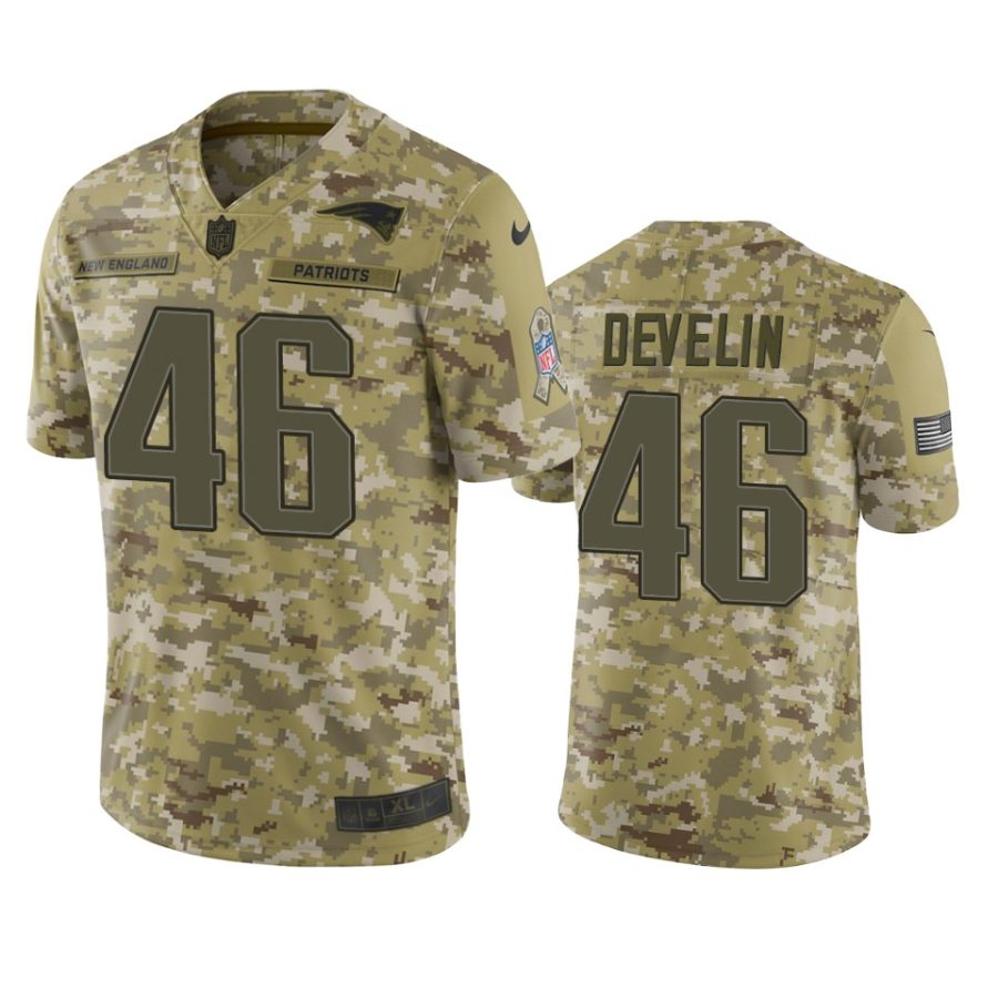 patriots 46 james develin 2018 salute to service camo jersey