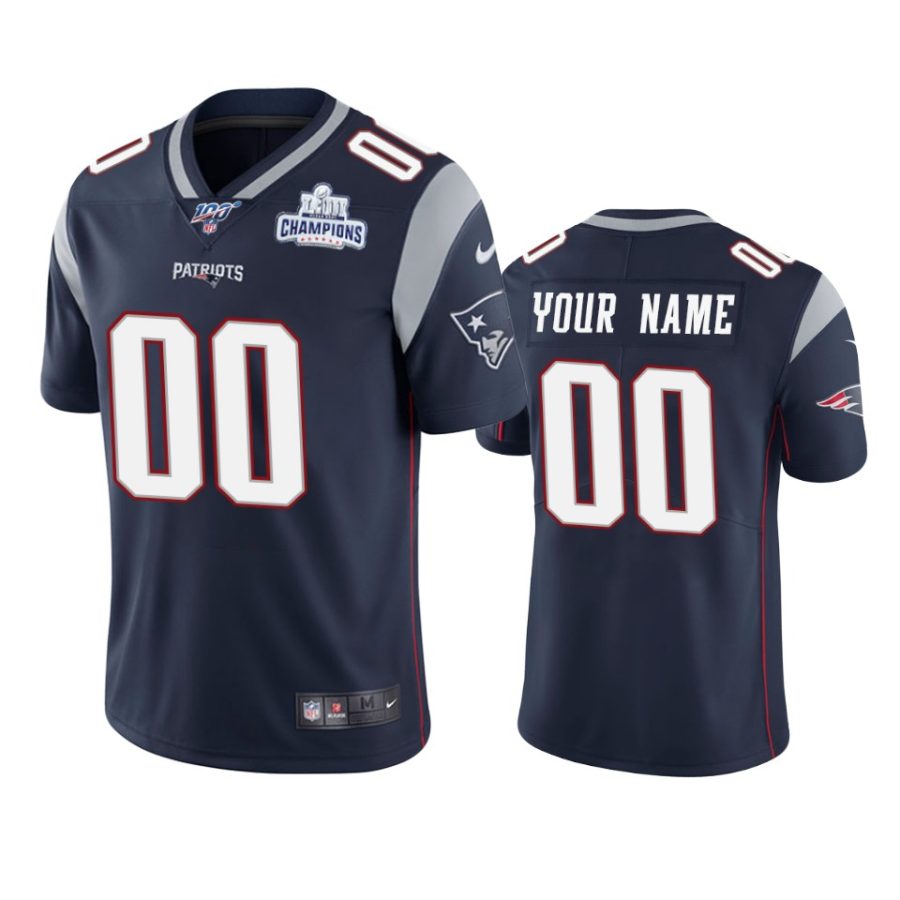 patriots custom navy limited super bowl liii champions jersey