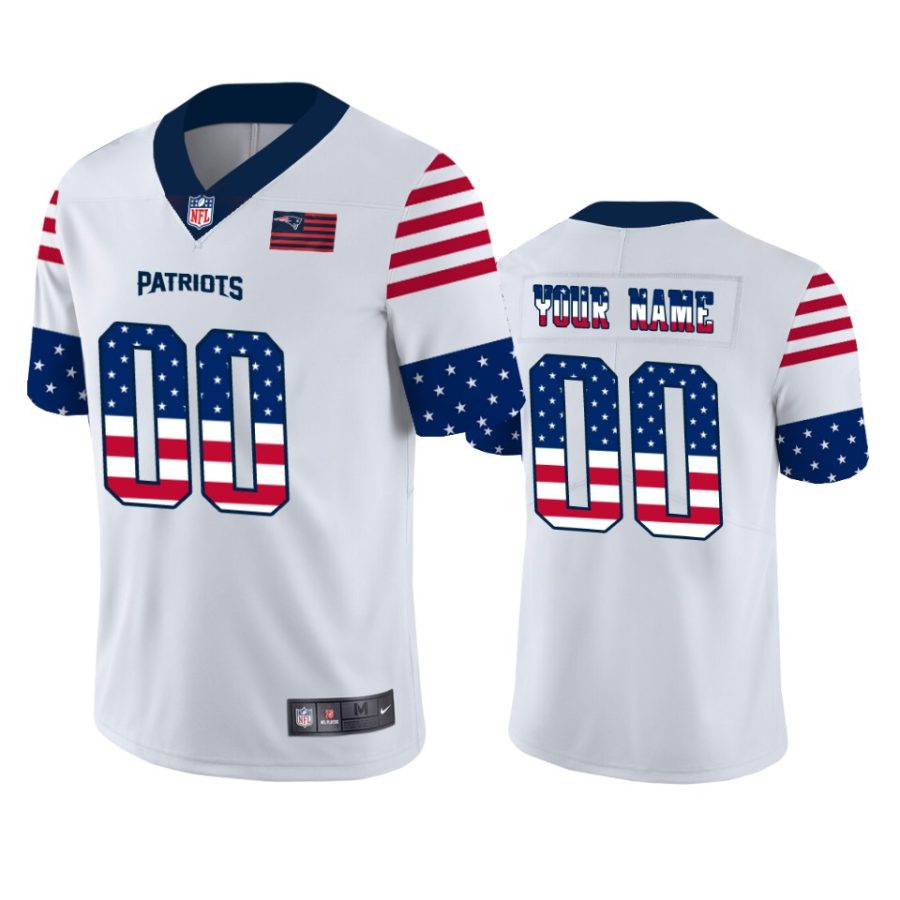 patriots custom white independence day vapor jersey