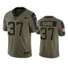 patriots damien harris olive limited 2021 salute to service jersey