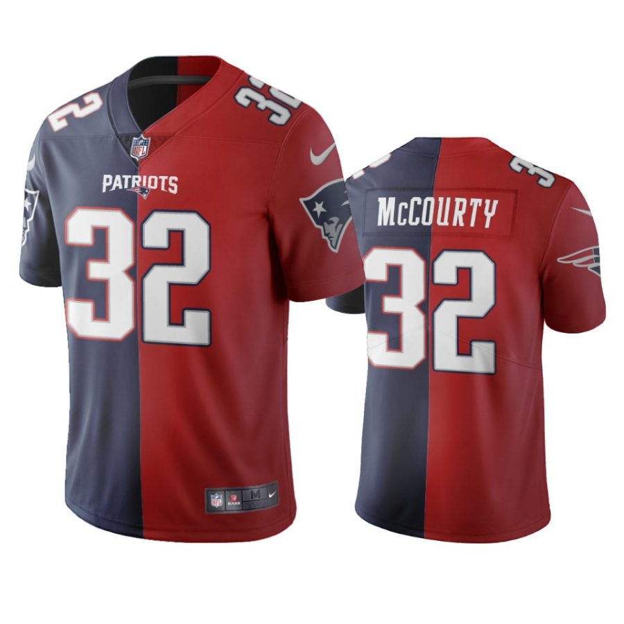 patriots devin mccourty navy red vapor limited two tone jersey