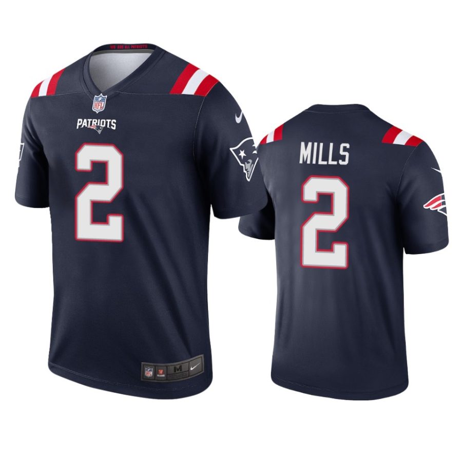 patriots jalen mills navy legend jersey