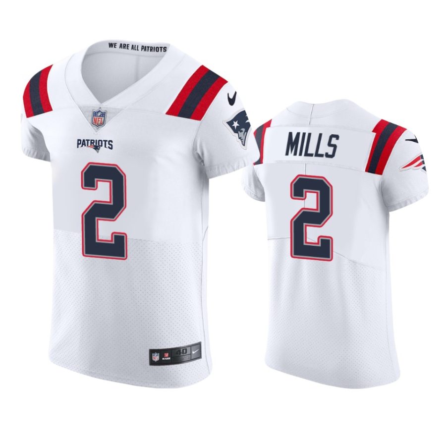 patriots jalen mills white vapor elite jersey