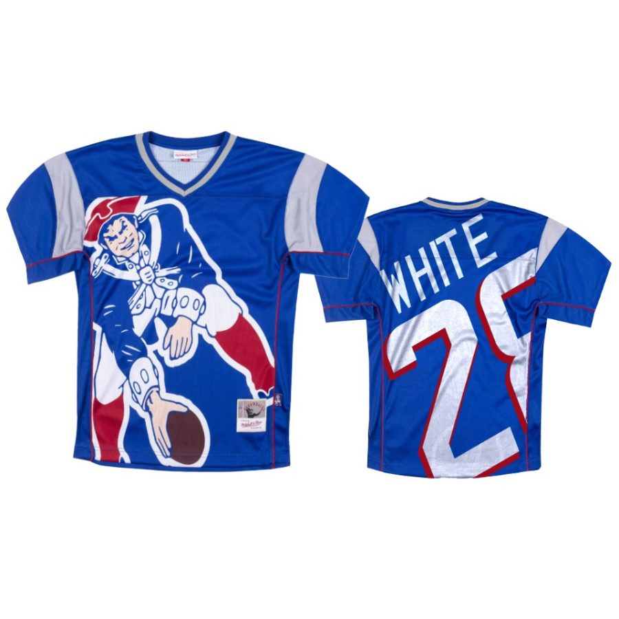 patriots james white blue big face jersey