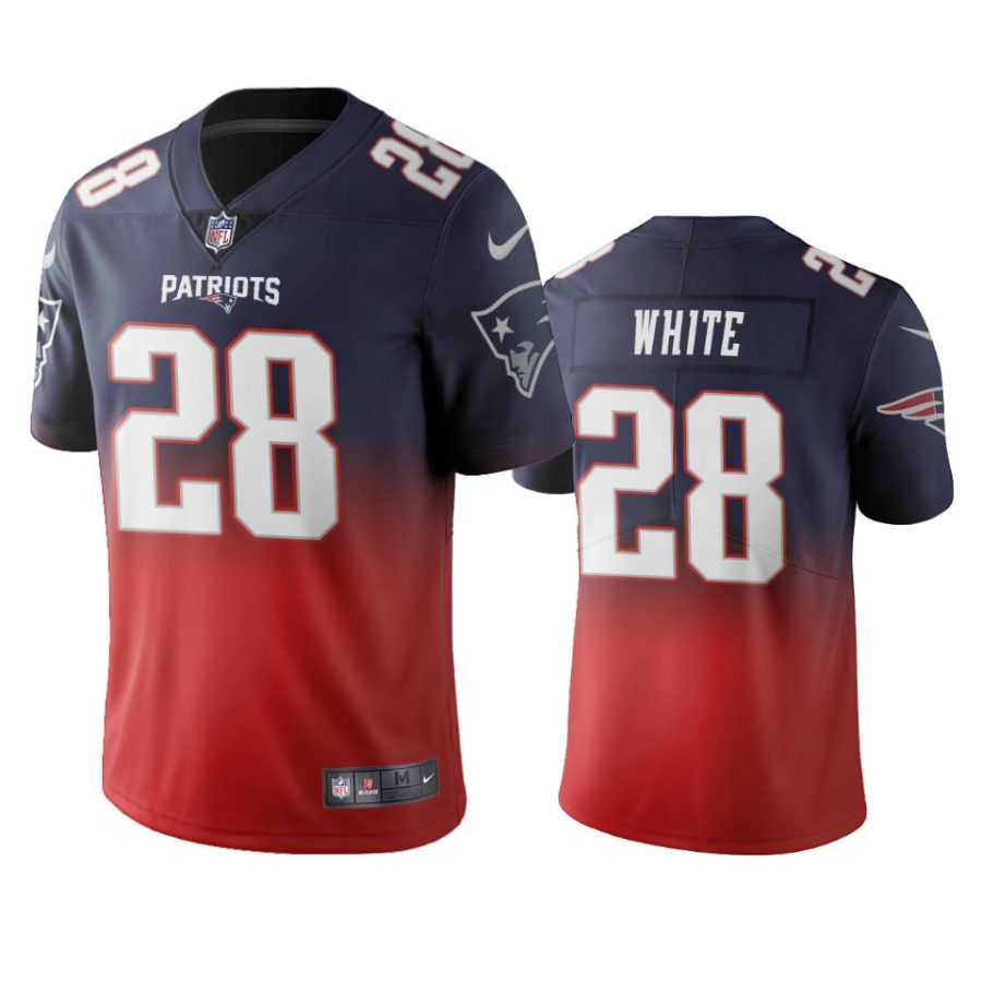 patriots james white navy gradient color crash jersey