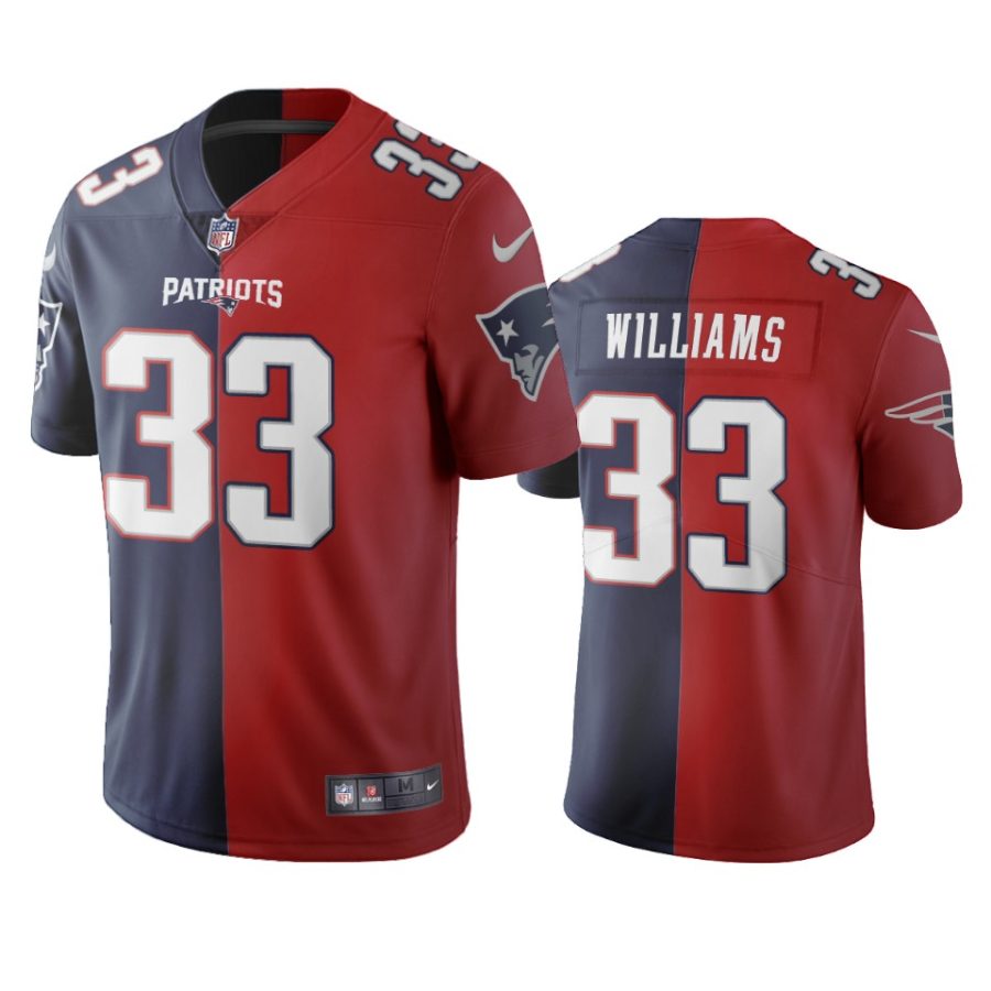 patriots joejuan williams navy red vapor limited two tone jersey